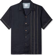 PS Paul Smith Embroidered Linen Camp Shirt