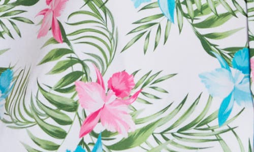 Construct Tropical Short Sleeve Button Front Shirt In Multi