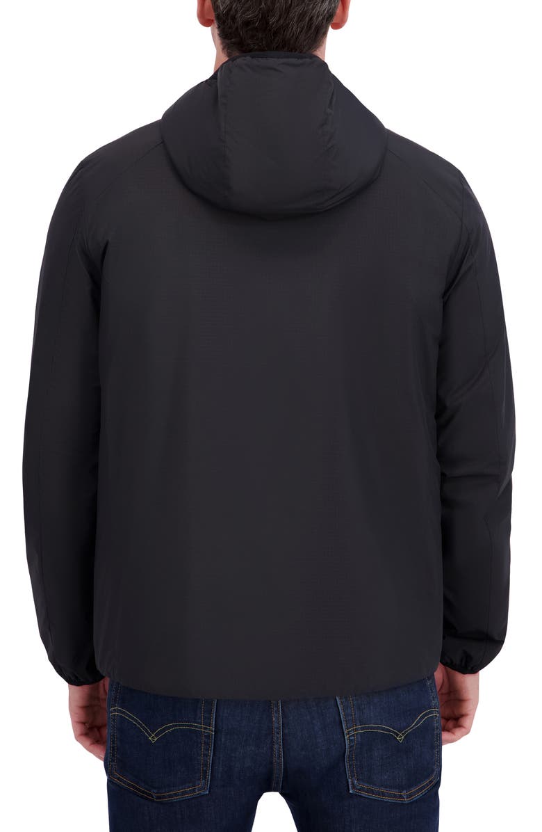 Nautica Transitional Hooded Zip Jacket, Alternate, color, Black