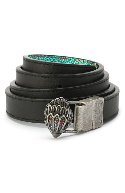 Kurt Geiger London Reversible Leather Belt In Multi
