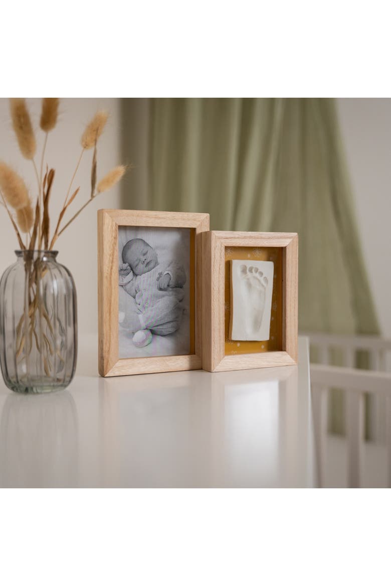 Duo Baby Frame - Baby Handprint & Photo Frame, Keepsake Gift, Alternate, color, Daisy Ochre