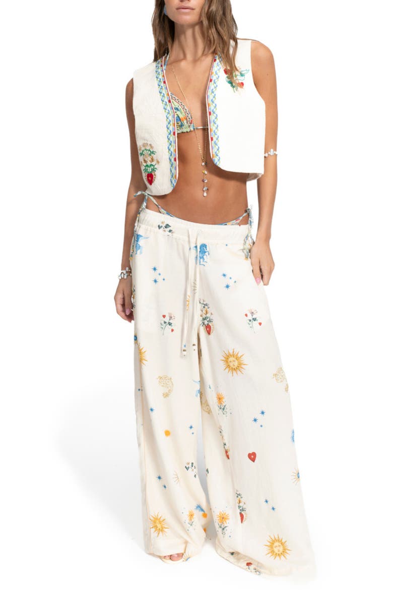 Mabel Solstice Cover-Up Vest, Main, color, WHITE