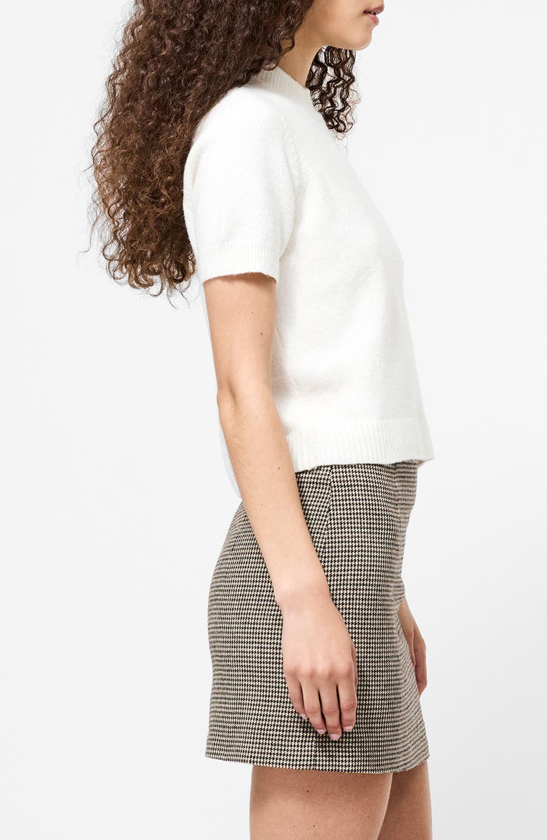 French Connection Vhari Short Sleeve Crop Sweater, Alternate, color, Porcelain Cream