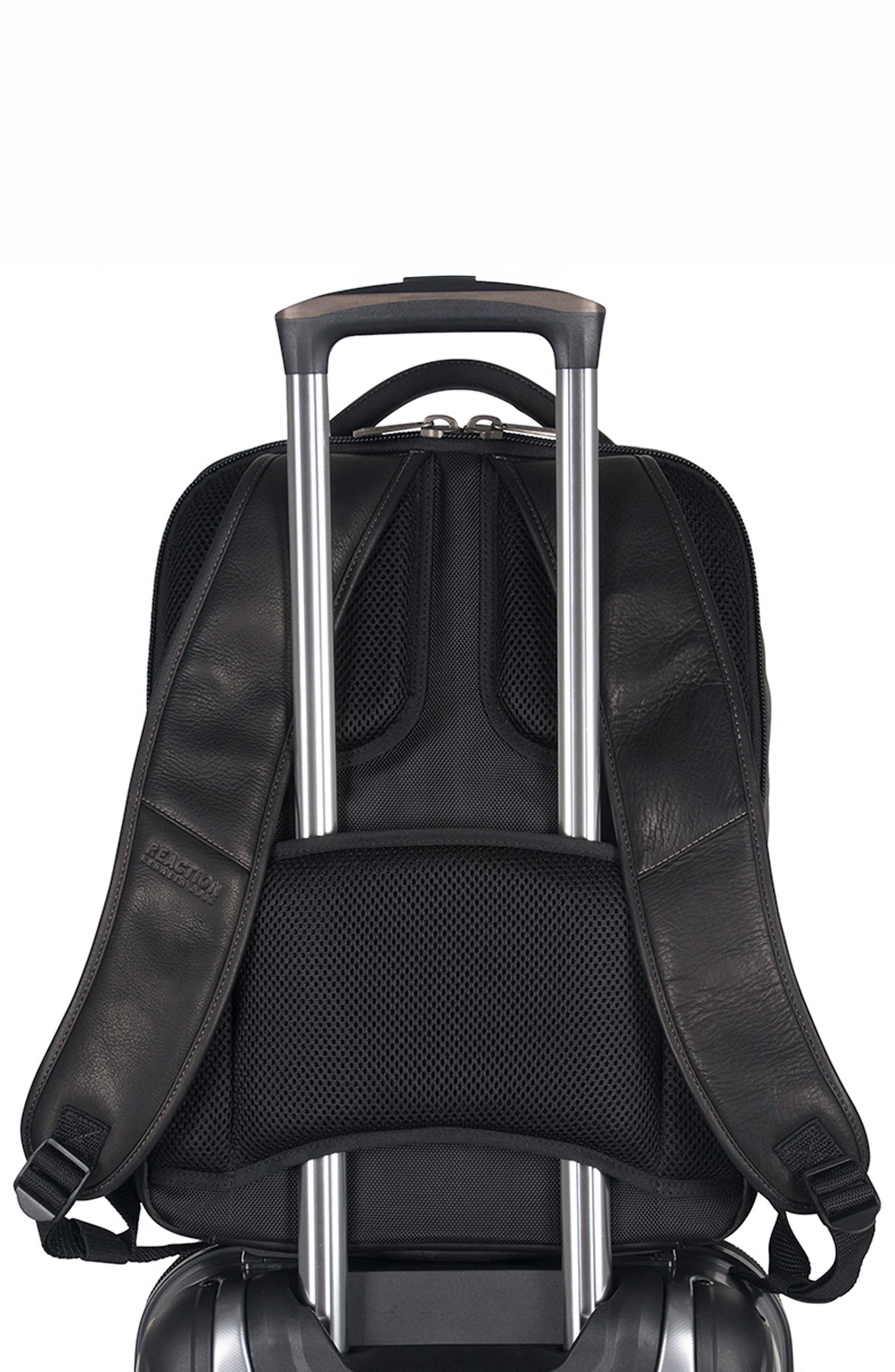 Kenneth Cole Colombian Leather Backpack, Alternate, color, Black