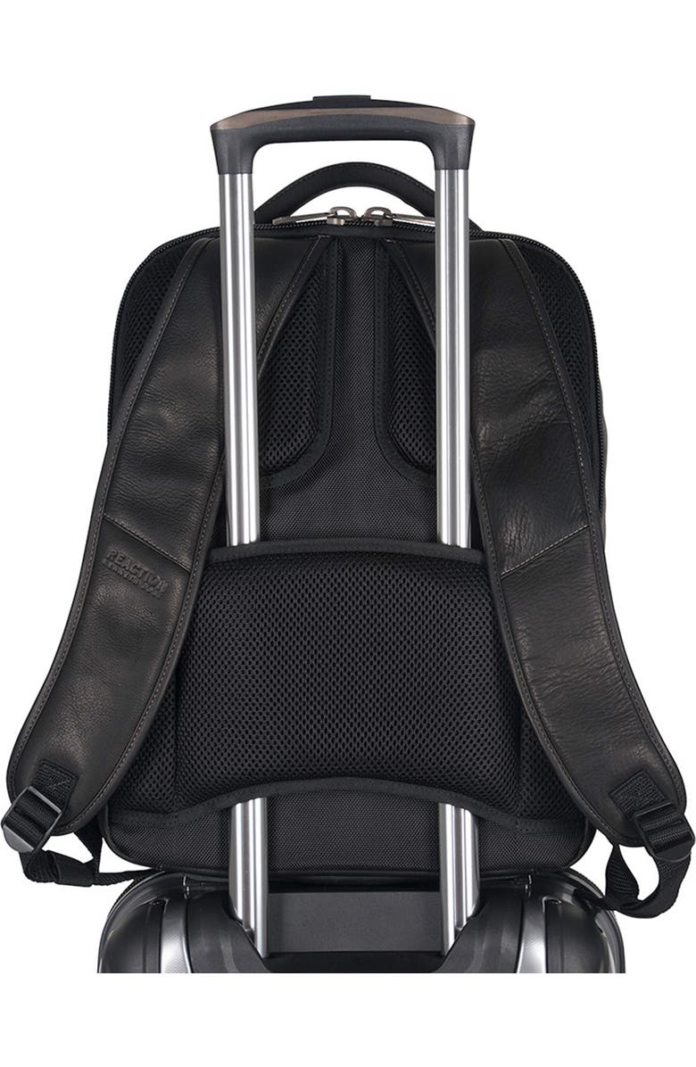 Kenneth Cole Colombian Leather Backpack, Alternate, color, Black