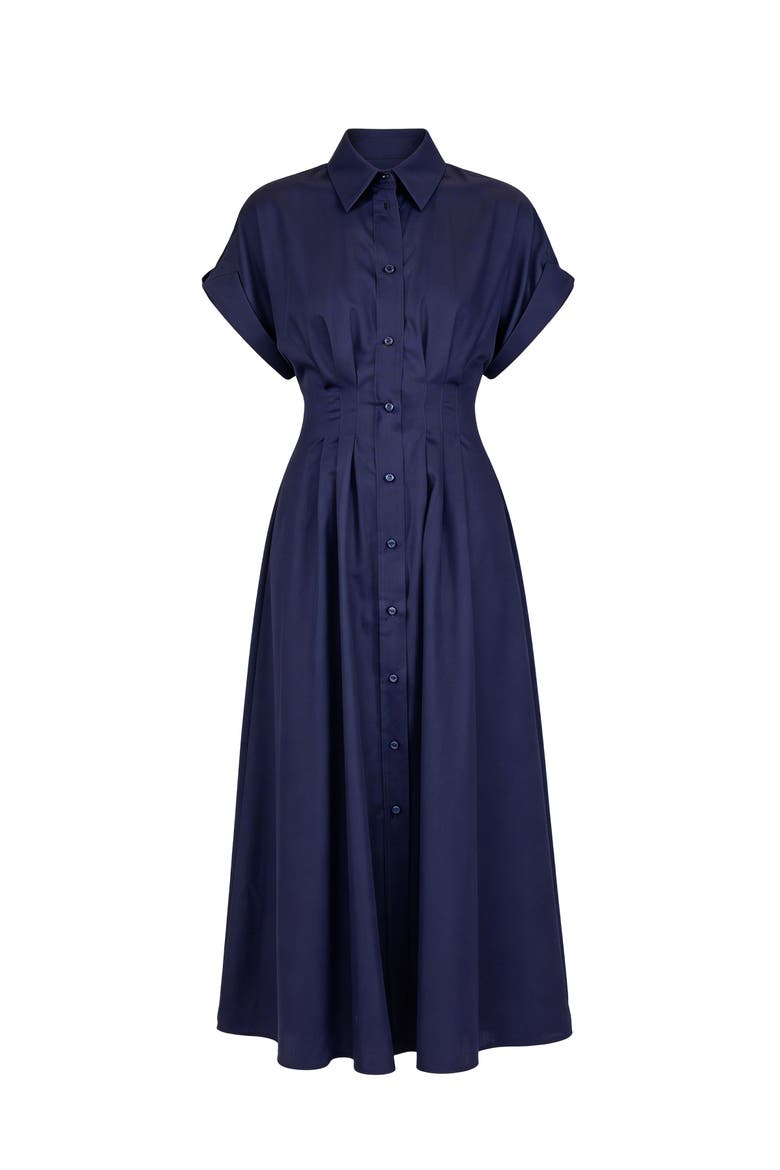 Corsica Sleeveless shirtdress, Main, color, Deep Sea