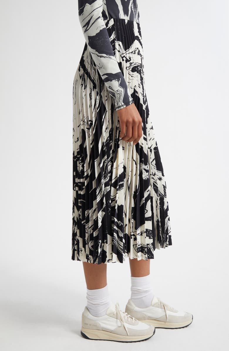 Marimekko Myy Marras Pleated Maxi Skirt, Alternate, color,