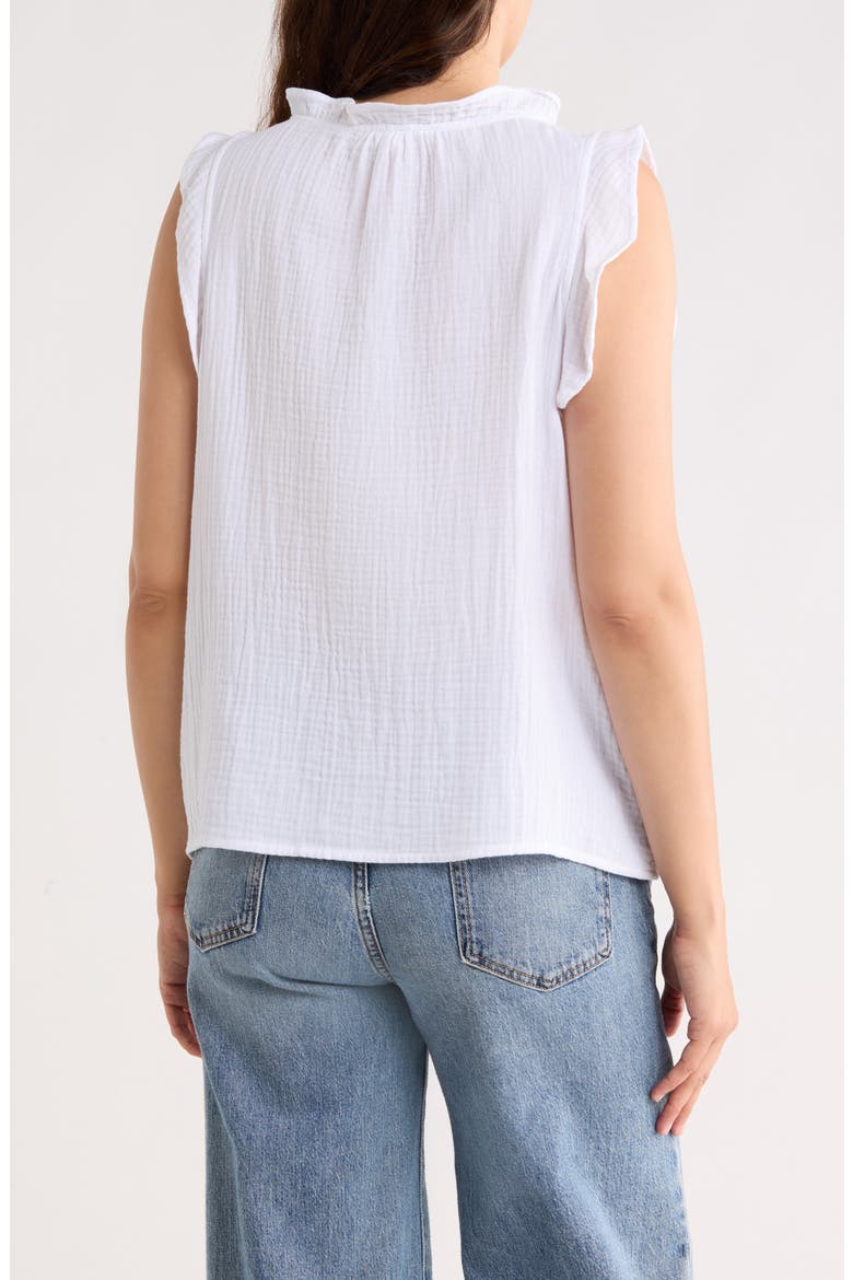 Cotton Gauze Tank, Alternate, color, WHITE