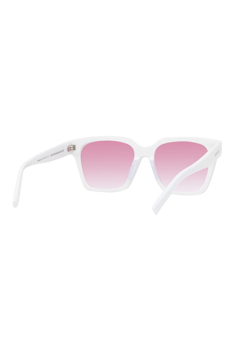 56mm Day Square Sunglasses, Alternate, color, White/Violet