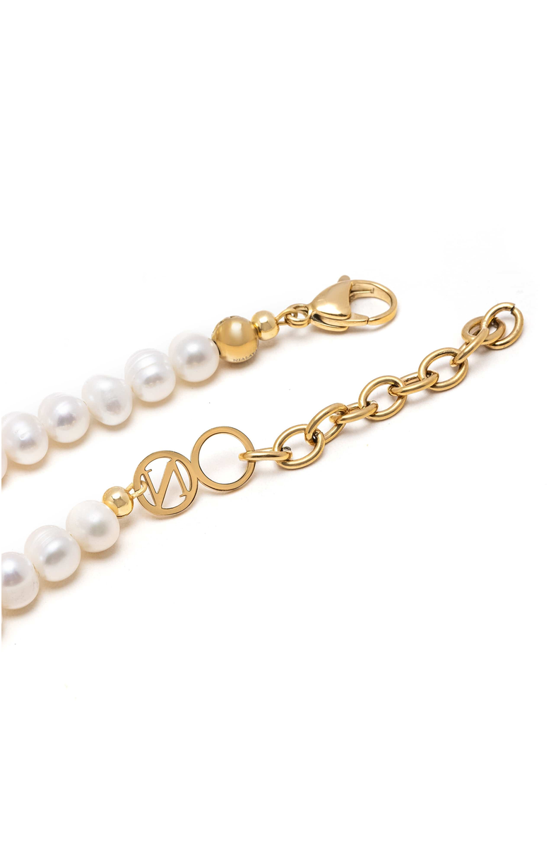 Nialaya Evil Eye Pearl Necklace, Alternate, color, White/Multicolor