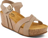 Spring Step Burton Ankle Strap Platform Wedge Sandal