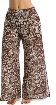 Profile by Gottex Garden Mist Linen Beach Pant Cover-Up