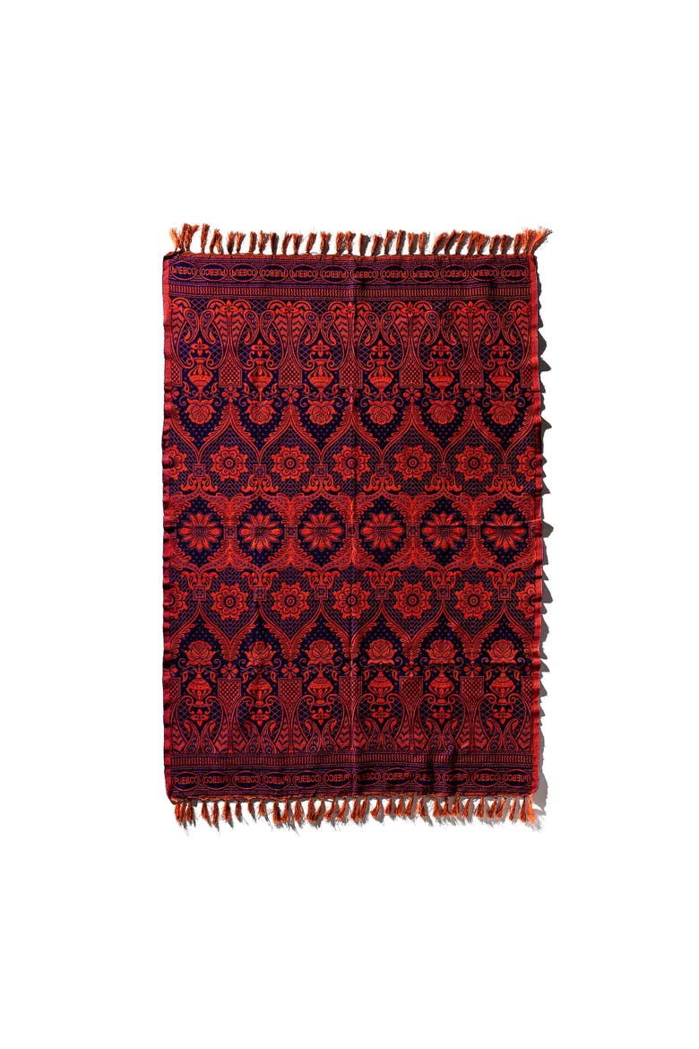 Reversible Jacquard Rug, Main, color, Navy Blue