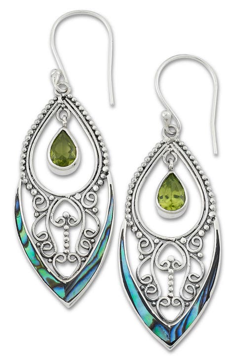 Abalone Drop Earrings