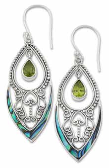 Abalone Drop Earrings
