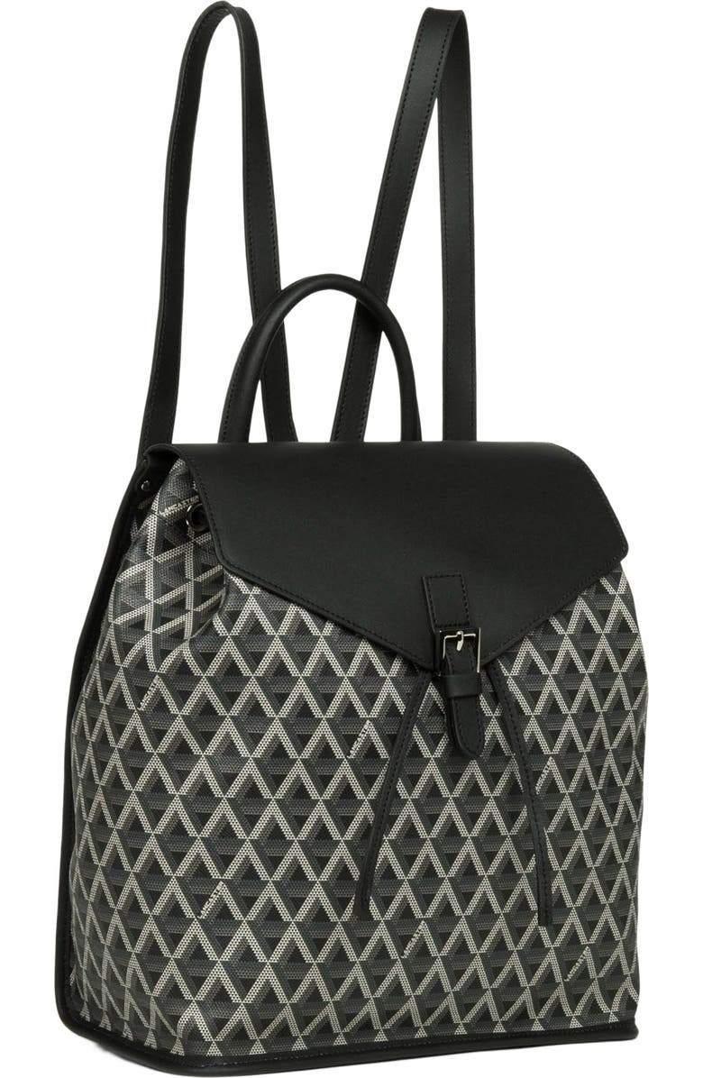 Lancaster Backpack with Flap and Snap Closure Ikon, Alternate, color,
