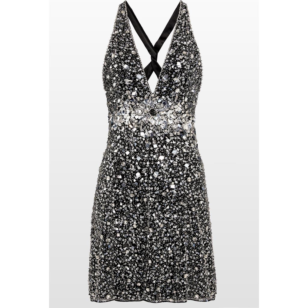 Jenny Packham Pretty Thing Mini Dress In Black