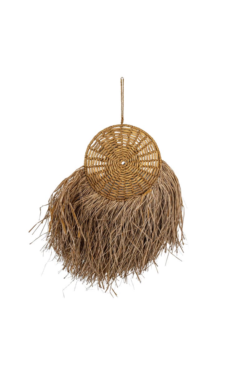 Round Hanging Accent Brown Seagrass Rope & Jute, Main, color, Brown