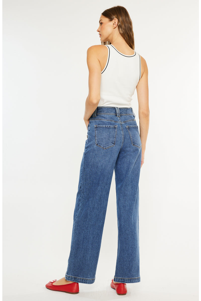 Westwood Ultra High Rise Wide Leg Jeans, Alternate, color, Dark Wash