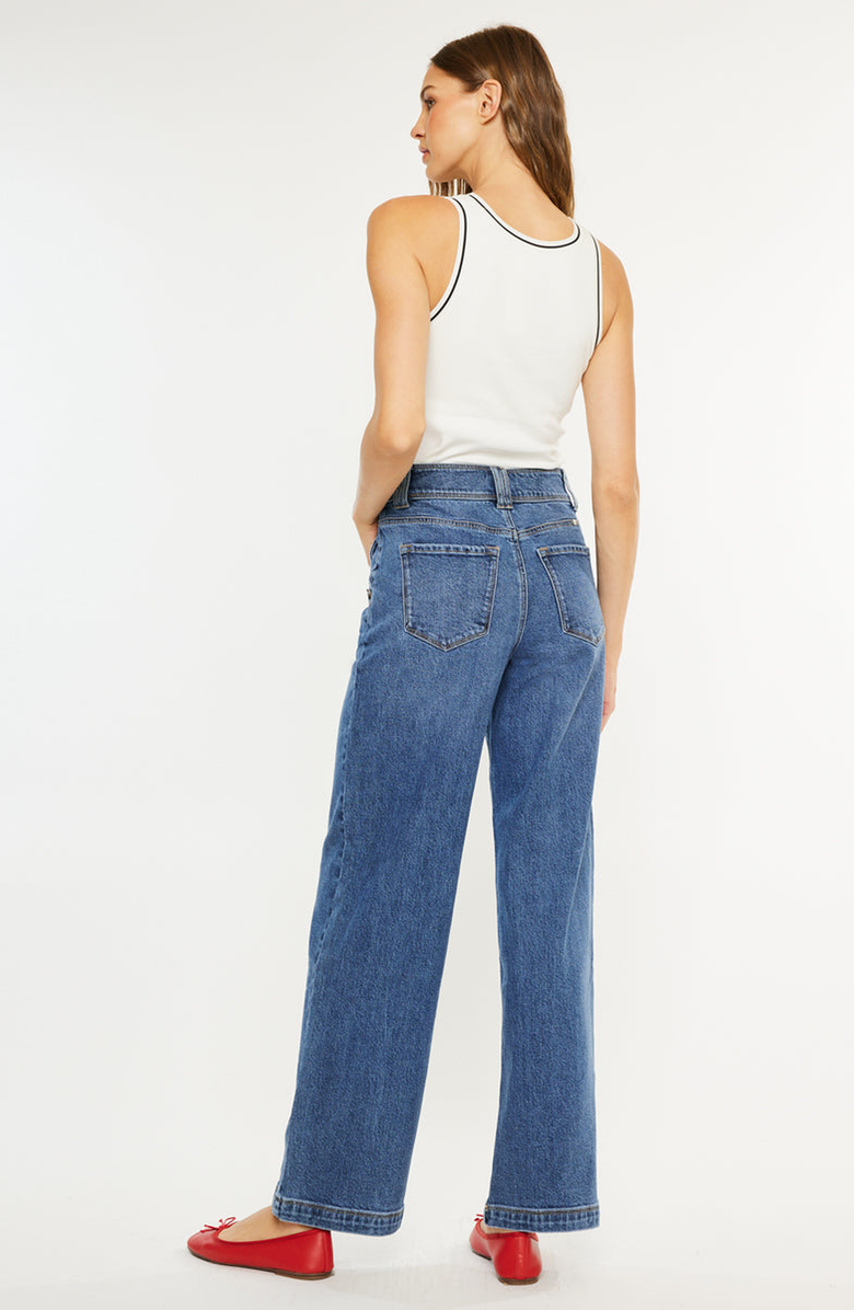 KanCan Westwood Ultra High Rise Wide Leg Jeans, Alternate, color, Dark Wash