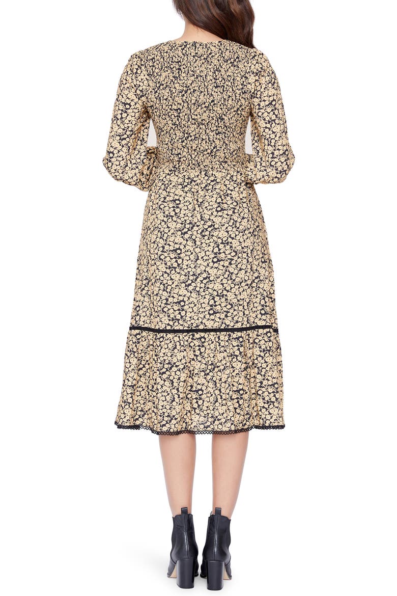 Pick Me Golden Hour Midi Dress, Alternate, color, BLACK GOLD