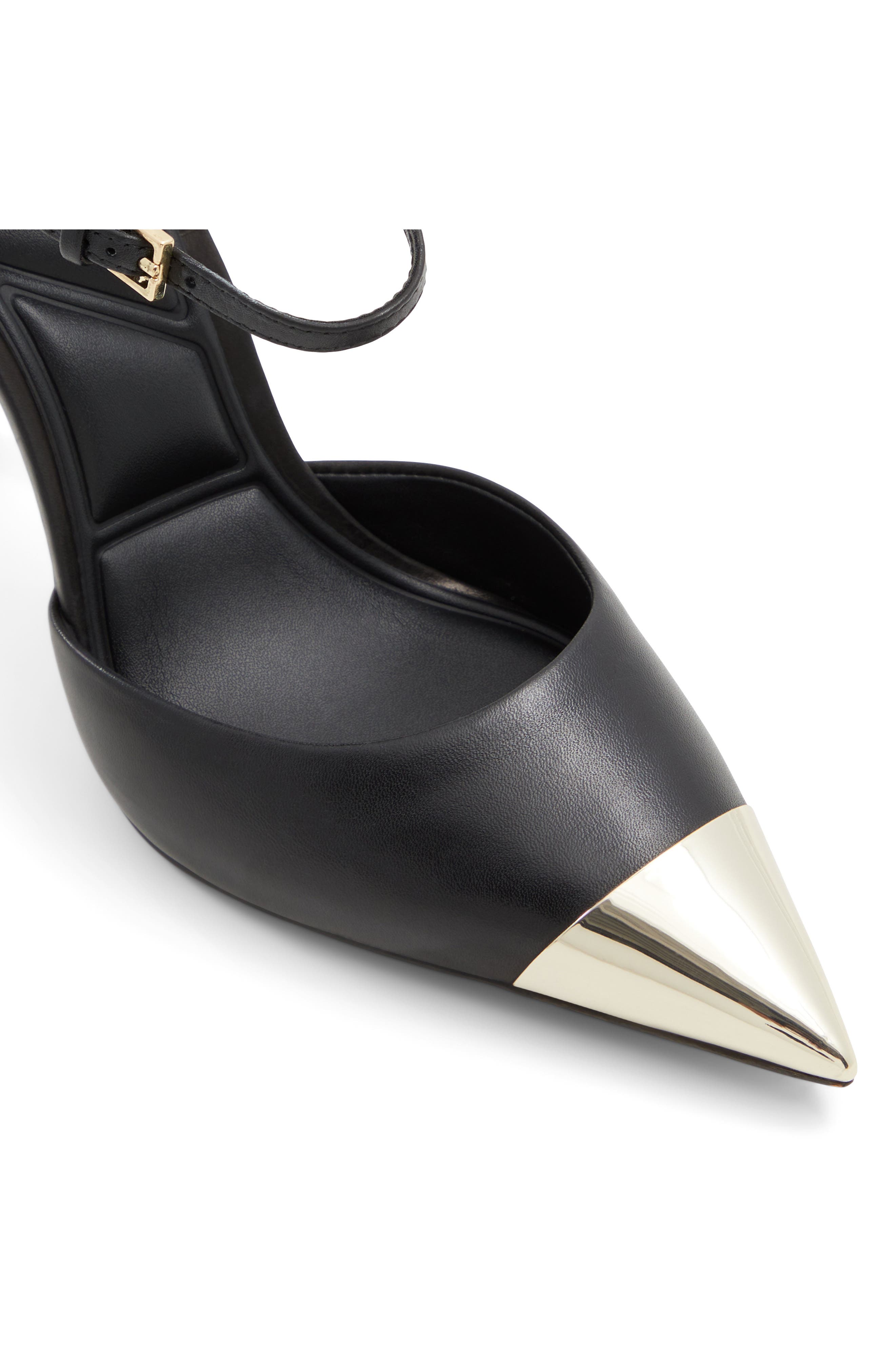 ALDO Mysha Ankle Strap Pointed Cap Toe Pump, Alternate, color, 