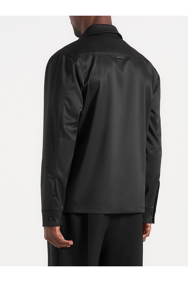 Alban Tailored Double Breasted Shirt, Alternate, color, Black