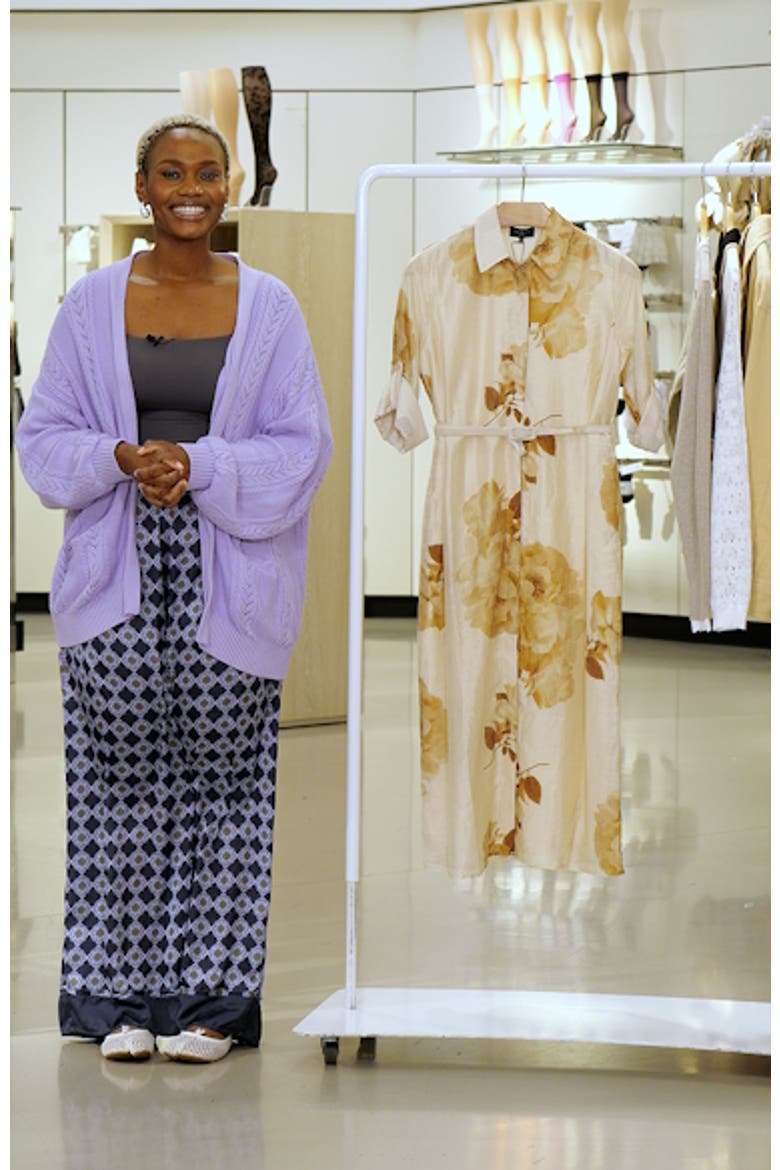 Amaris Floral Long Sleeve Midi Shirtdress video