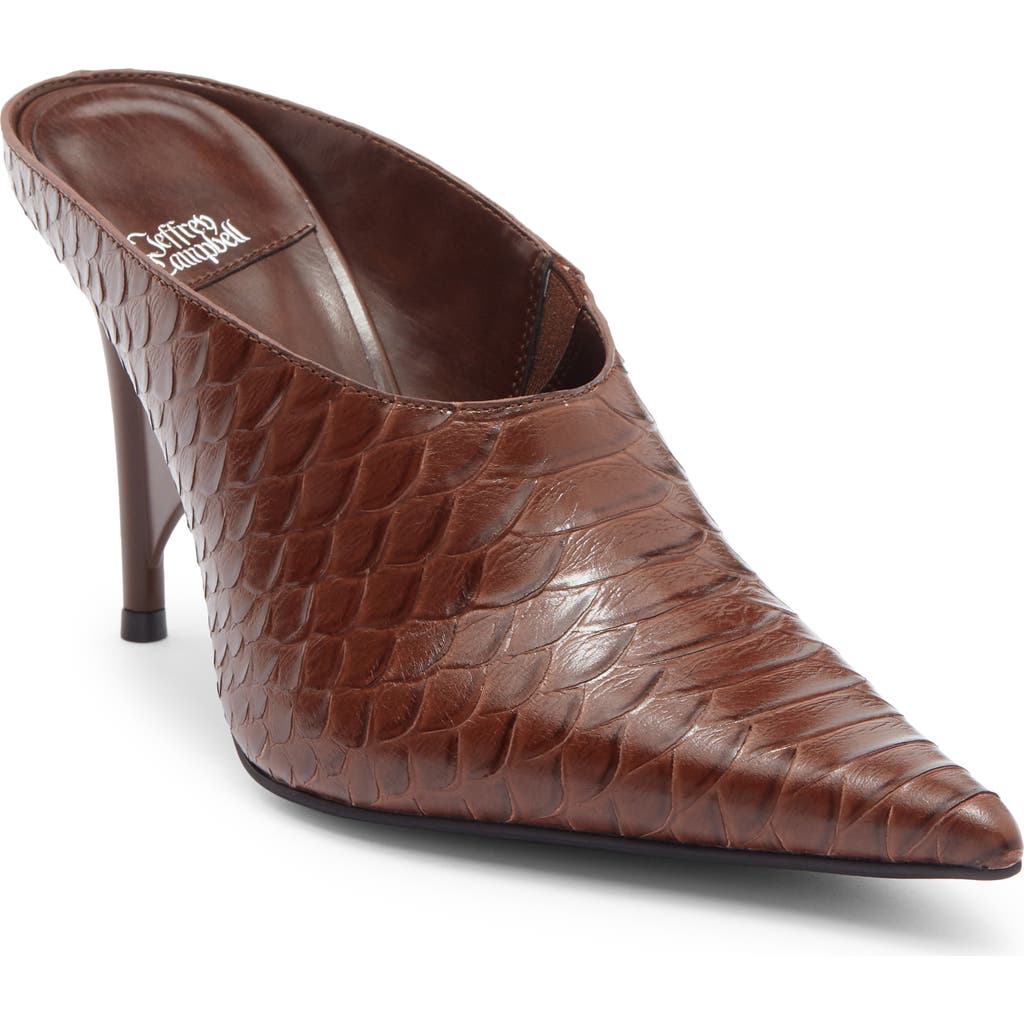 Jeffrey Campbell Vader Pointed Toe Mule In Brown