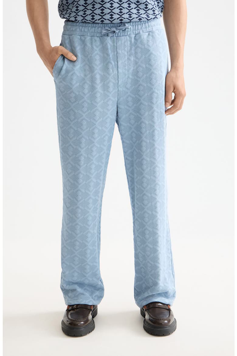 Jacquard Terry Sweatpants, Main, color, FADED DENIM