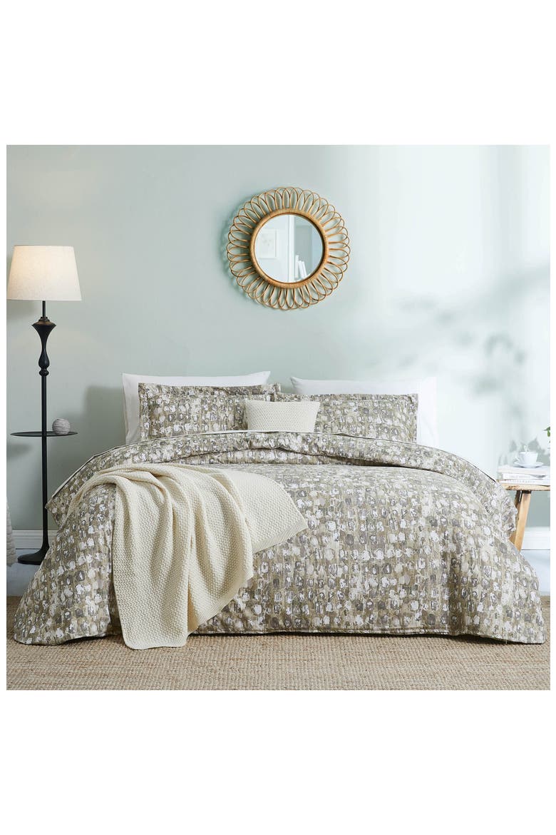 Rhythm Reversible Duvet & Sham Set, Alternate, color, TAUPE