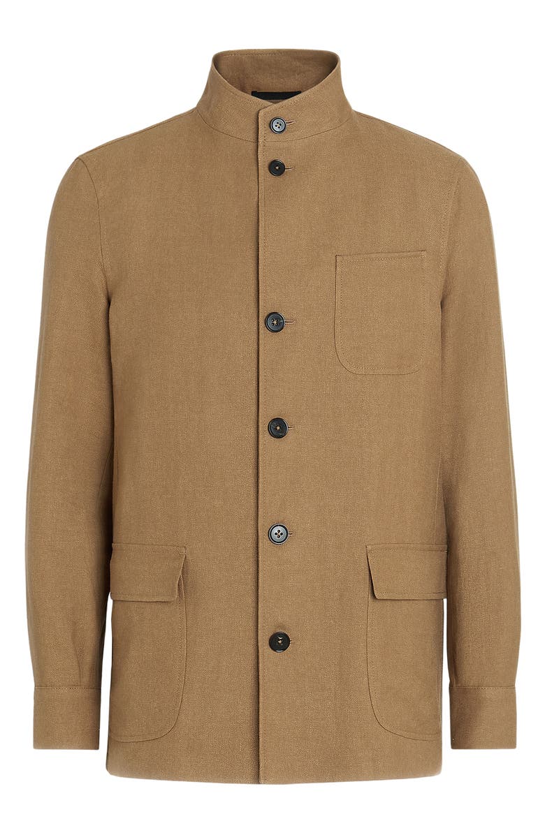 ZEGNA Linen & Wool Chore Jacket, Alternate, color, Atacama