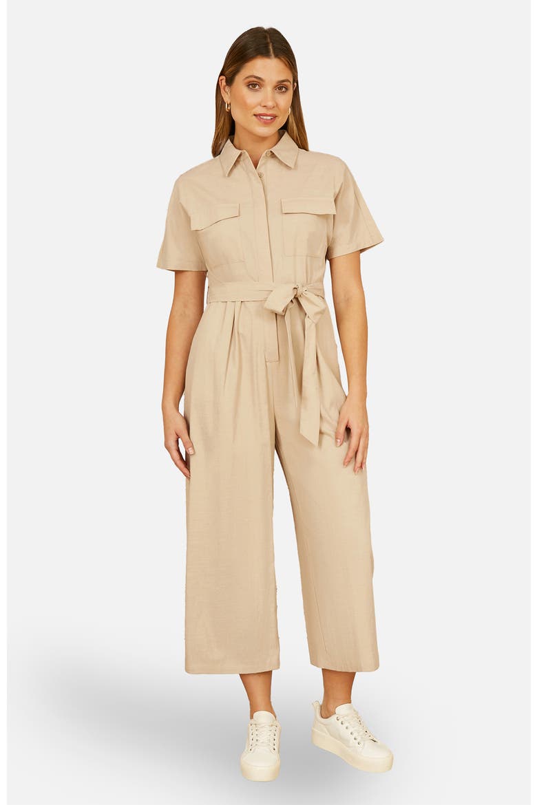 Utility Relaxed Fit Jumpsuit, Main, color, Stone