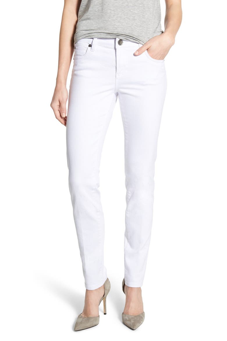 'Diana' Skinny Jeans, Main, color, WHITE