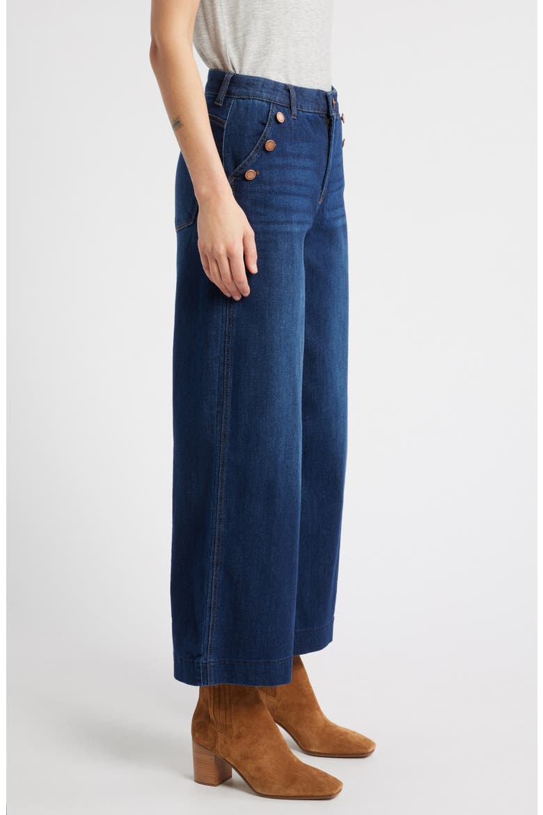 'Ab'Solution Sailor Wide Leg Jeans, Alternate, color, INDIGO