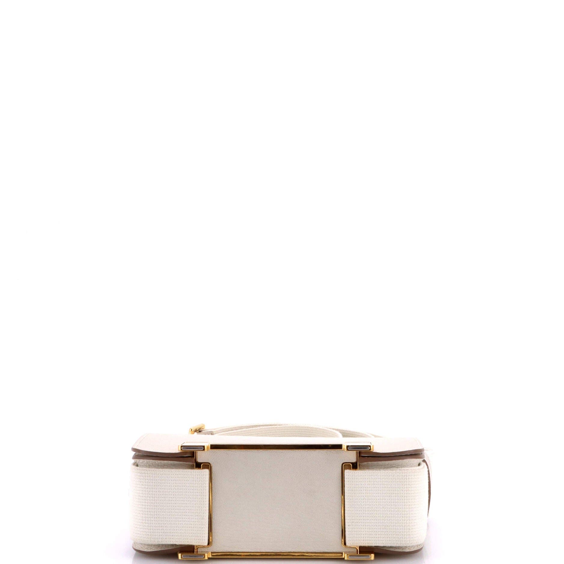 Pre-Owned Hermes Geta Bag Chevre Mysore, Alternate, color, Gris Pale