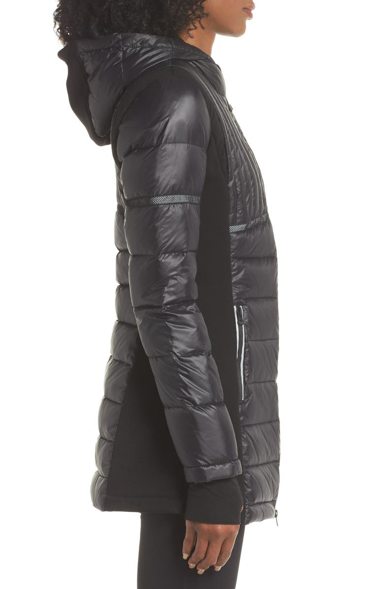 Blanc Noir Reflective Down Puffer Jacket, Alternate, color,