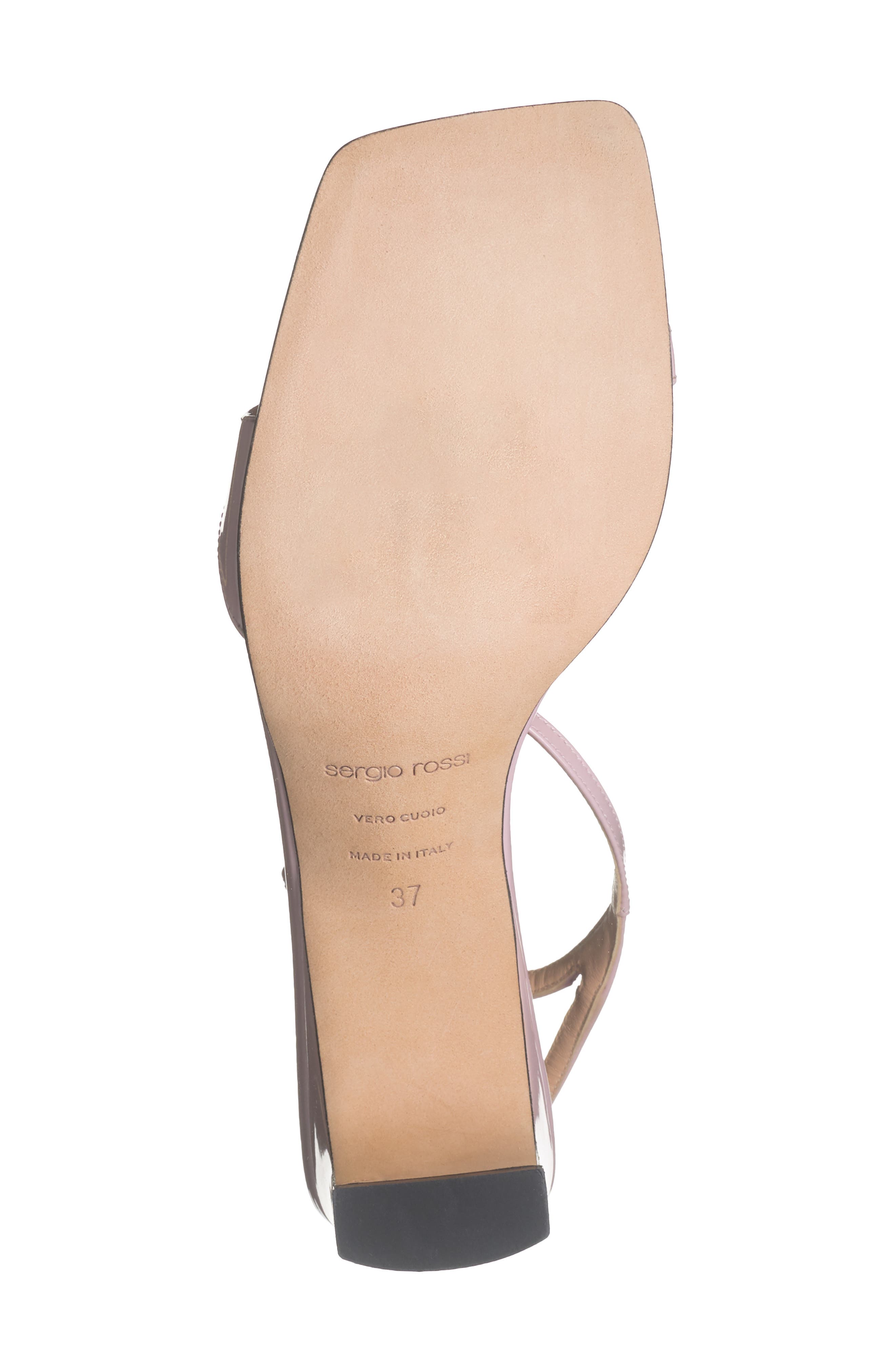 Sergio Rossi Kitten Heel Ankle Strap Sandal, Alternate, color, 