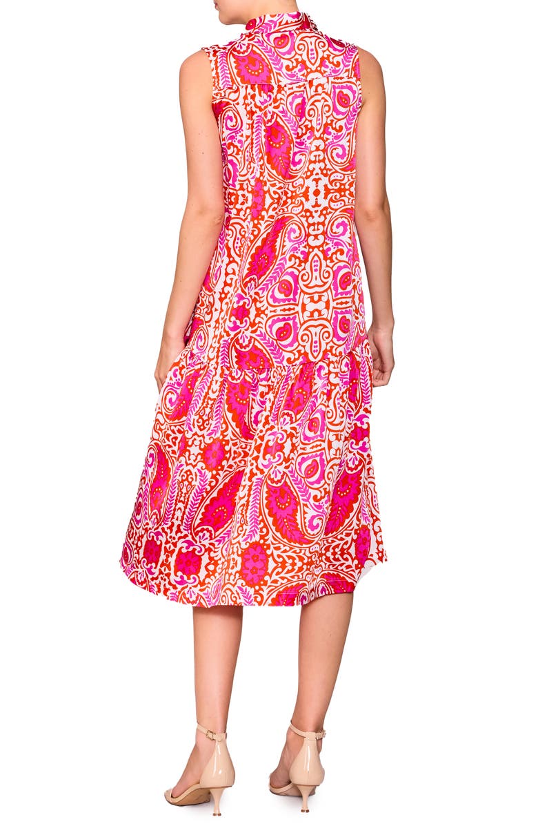 MELLODAY Sleeveless Shirtdress, Alternate, color, Ivory / Red