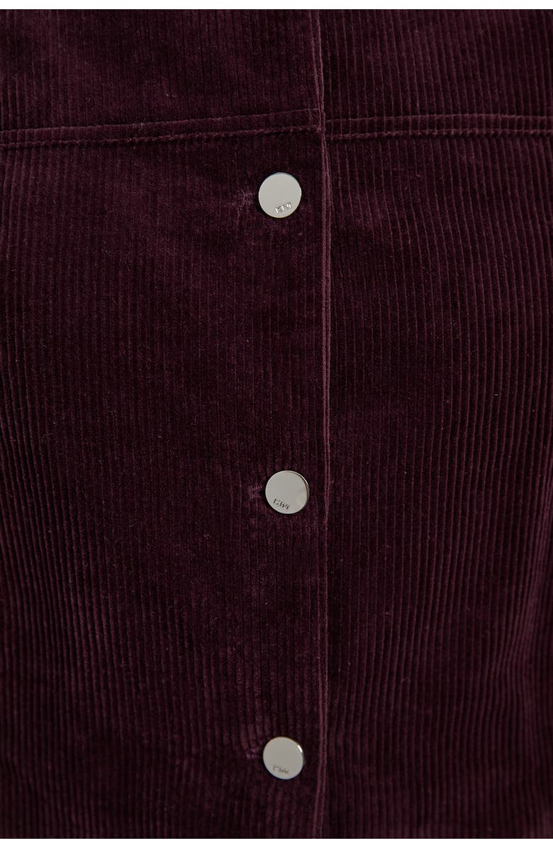 Karen Millen Cord Collarless Tailored Jacket, Alternate, color, Berry