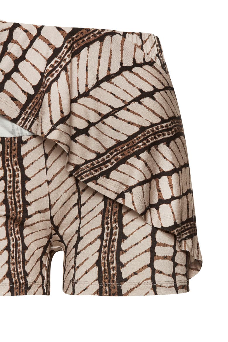 Flared Skort, Alternate, color, Beige & Brown