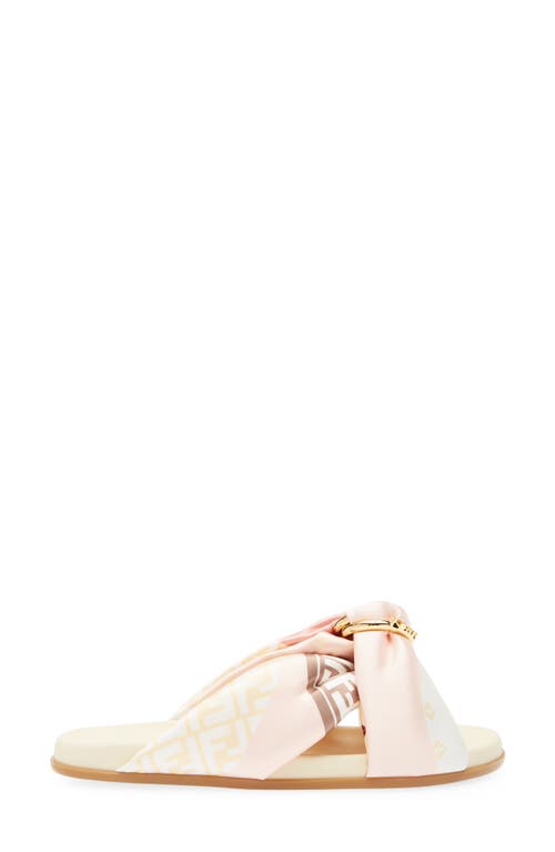 Fendi Feel Knotted Sandal In Neutral