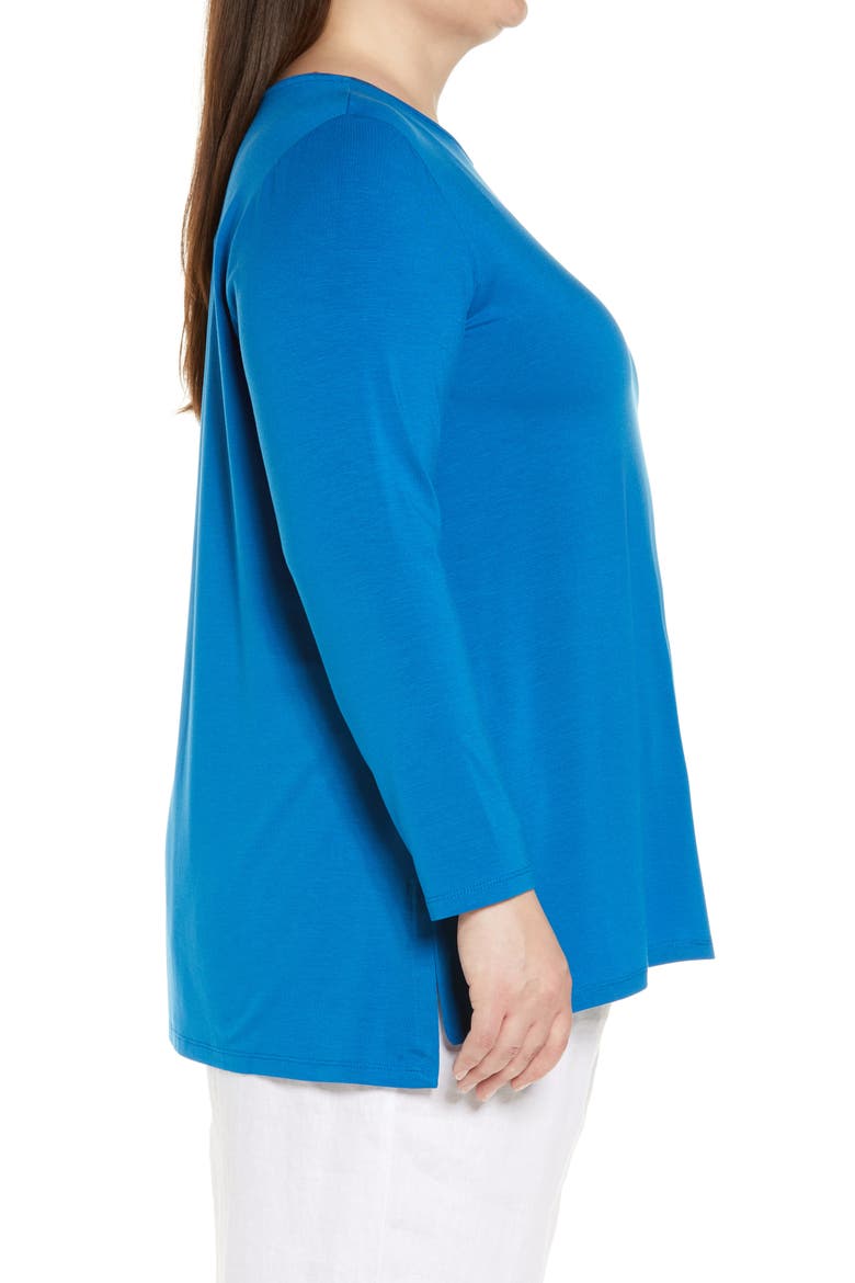 Long Sleeve Boatneck Jersey Top, Alternate, color, MARINE