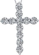 Bliss Diamond 3 Ct Diamond Cross Pendant 14k Gold Necklace Lab Grown