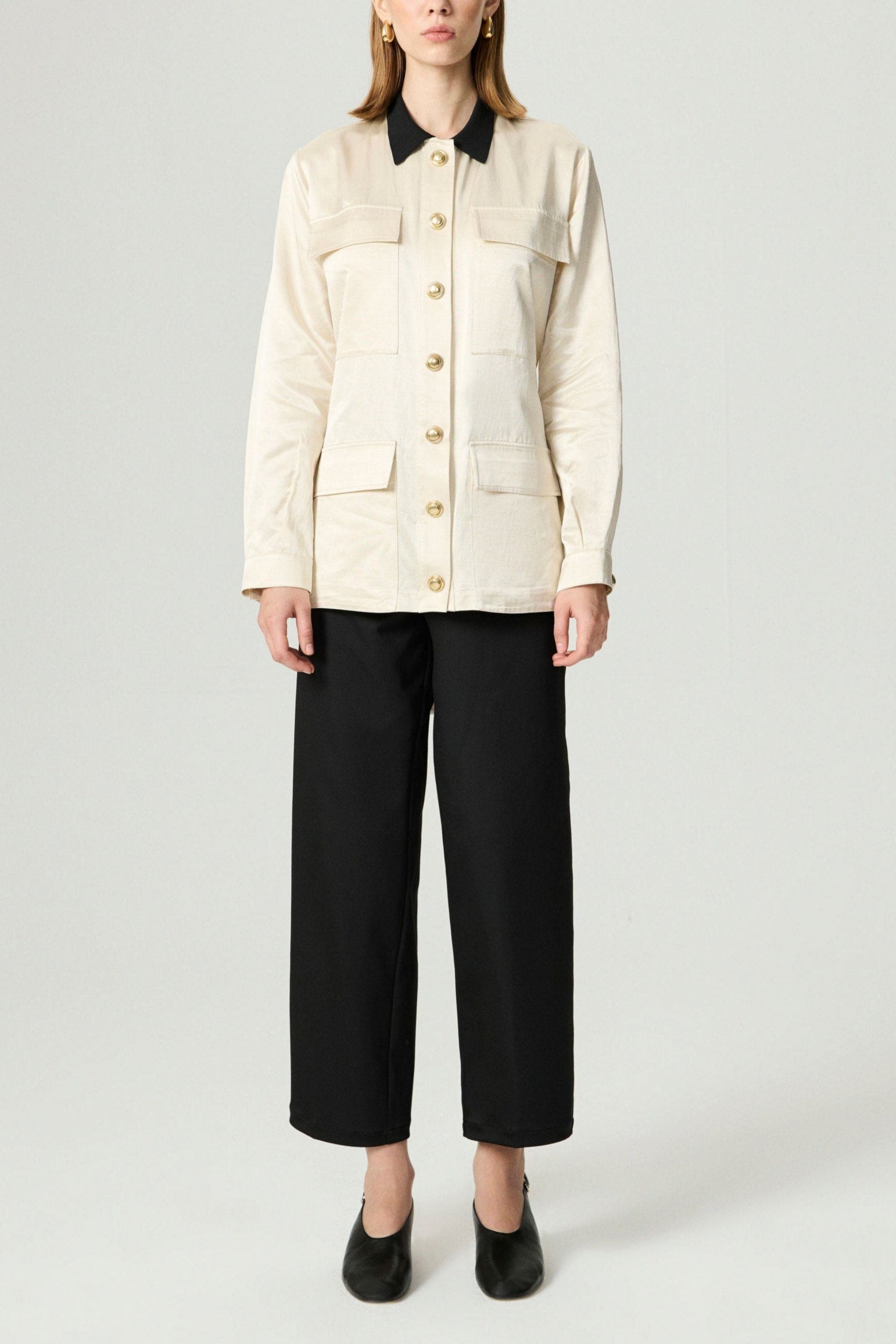 Gold Button Detailed Jacket - image 2