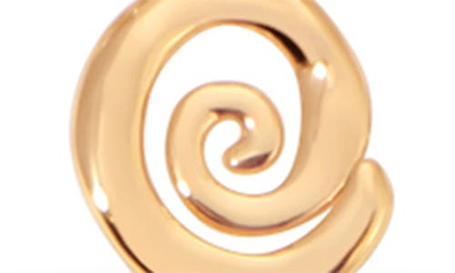 Ettika Aura Swirl Pendant Freshwater Pearl Anklet In Gold
