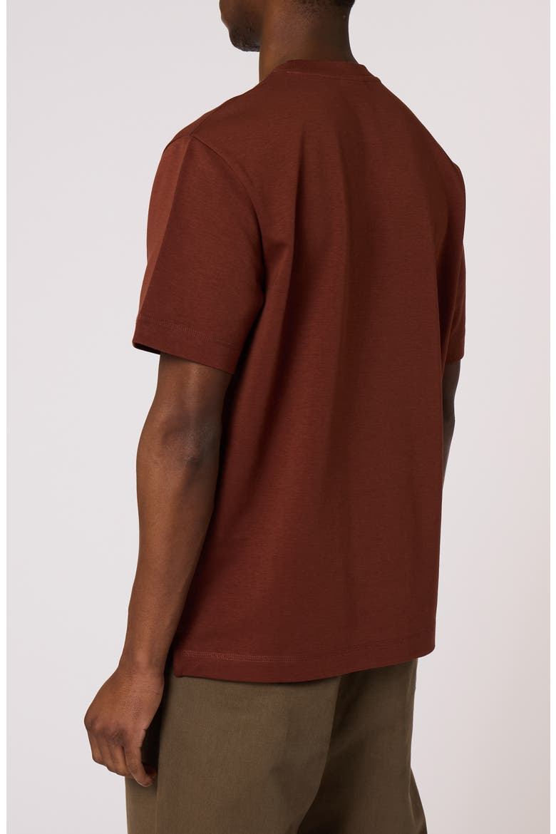 Logo Cotton Blend T-Shirt, Alternate, color, BURGUNDY/BORDEAUX