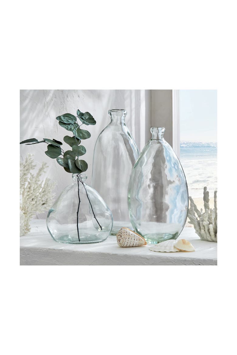 Pismo Tall Recycled Glass Vase Decorative Clear Glass, Alternate, color, Clear