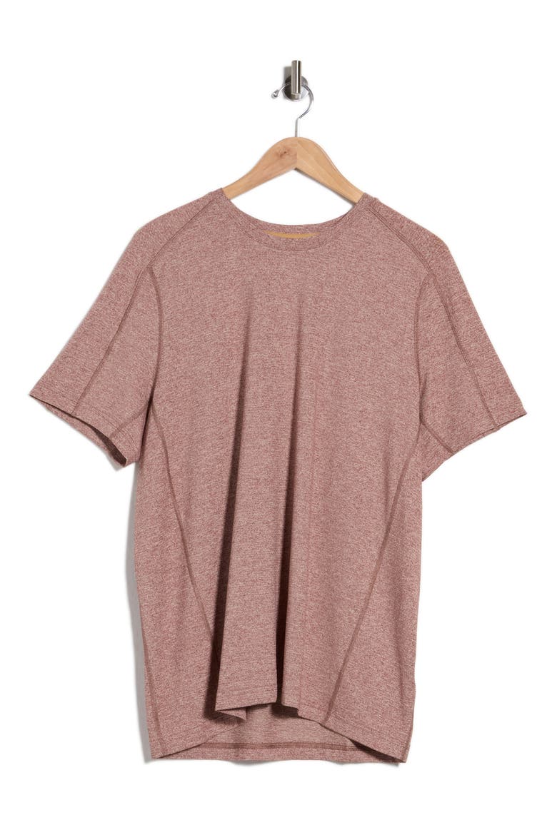 Invictus Perforated Performance T-Shirt, Main, color, MOCHA/ LINEN HEATHER