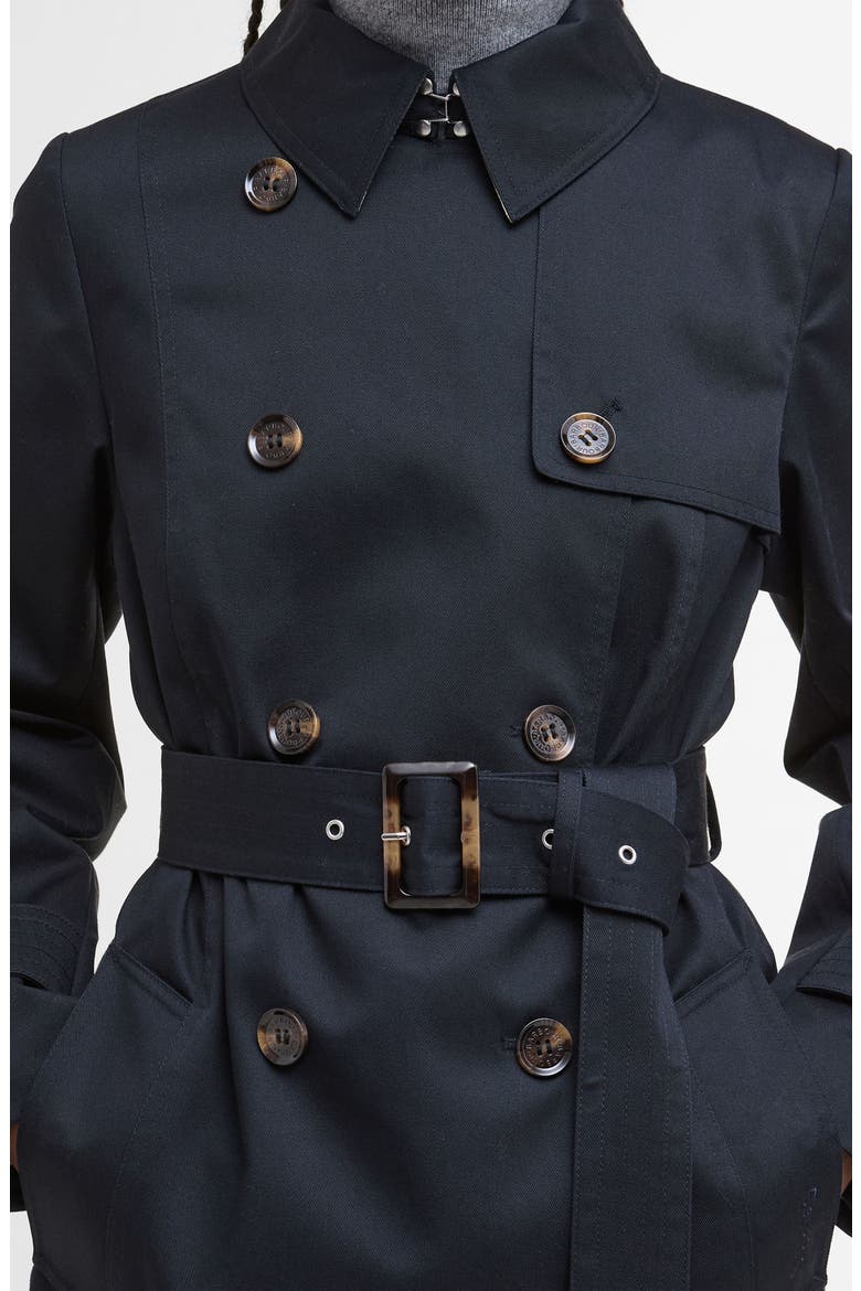 Great Belted Water Resistant Twill Trench Coat, Alternate, color, DK NAVY/HESSIAN